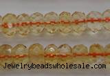 CCR51 15.5 inches 4*6mm faceted rondelle natural citrine beads