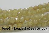 CCR82 15.5 inches 6mm faceted round citrine gemstone beads wholesale