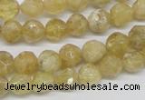 CCR83 15.5 inches 8mm faceted round citrine gemstone beads wholesale