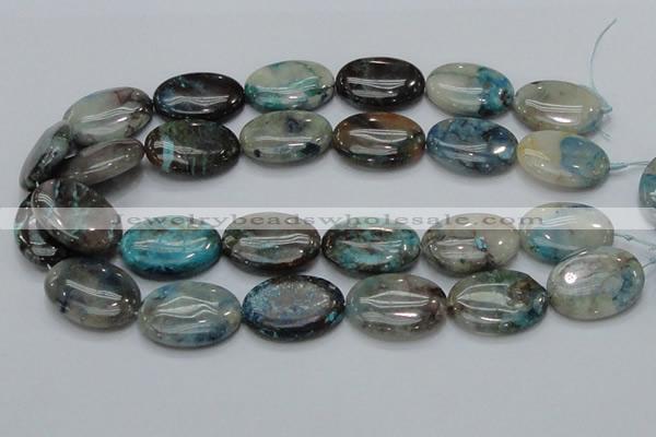 CCS10 15.5 inches 22*30mm oval natural chrysocolla gemstone beads