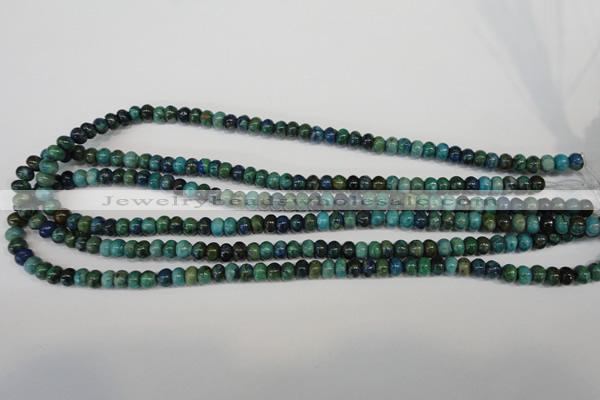 CCS150 15.5 inches 4*6mm rondelle dyed chrysocolla gemstone beads