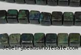 CCS154 15.5 inches 8*8mm cube dyed chrysocolla gemstone beads