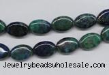 CCS164 15.5 inches 8*12mm oval dyed chrysocolla gemstone beads