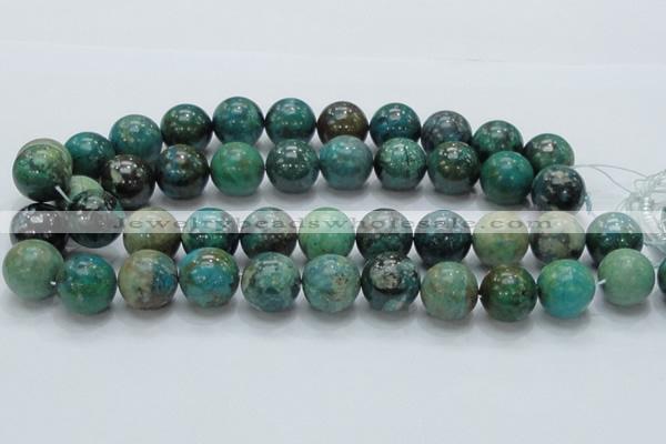 CCS17 15.5 inches 18mm round natural chrysocolla gemstone beads