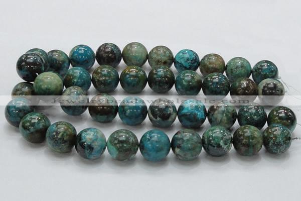 CCS18 15.5 inches 20mm round natural chrysocolla gemstone beads