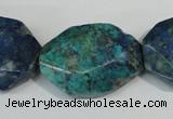 CCS182 15.5 inches 22*30mm freeform dyed chrysocolla gemstone beads