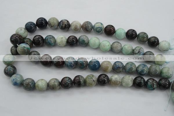 CCS22 15.5 inches 14mm round natural chrysocolla gemstone beads