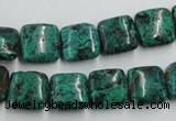 CCS222 15.5 inches 12*12mm square natural Chinese chrysocolla beads