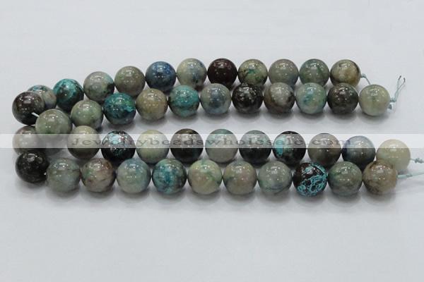 CCS23 15.5 inches 20mm round natural chrysocolla gemstone beads