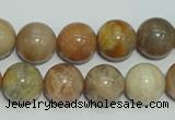 CCS306 15.5 inches 14mm round natural sunstone beads wholesale