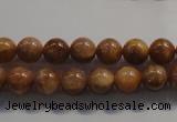 CCS352 15.5 inches 8mm round AB grade natural golden sunstone beads