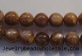 CCS353 15.5 inches 10mm round AB grade natural golden sunstone beads