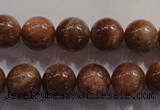 CCS374 15.5 inches 12mm round AA grade natural golden sunstone beads