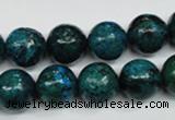 CCS405 15.5 inches 14mm round dyed chrysocolla gemstone beads