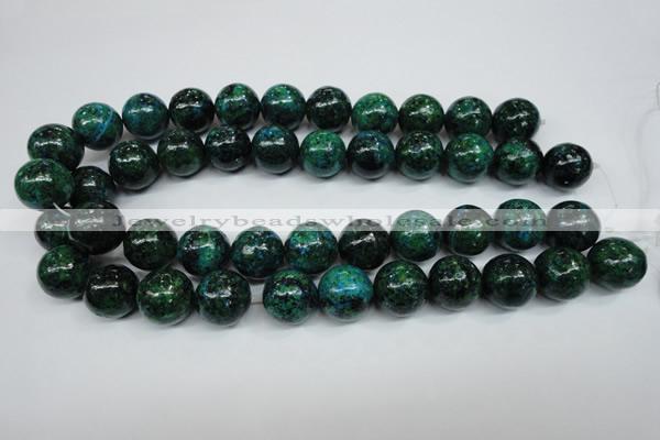 CCS407 15.5 inches 18mm round dyed chrysocolla gemstone beads