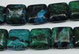 CCS464 15.5 inches 14*14mm square dyed chrysocolla gemstone beads