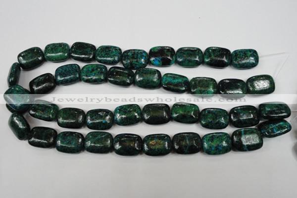 CCS475 15.5 inches 15*20mm rectangle dyed chrysocolla gemstone beads