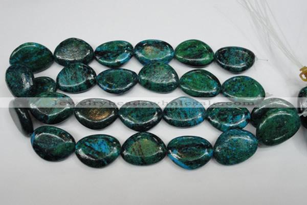 CCS481 15.5 inches 22*30mm freeform dyed chrysocolla gemstone beads