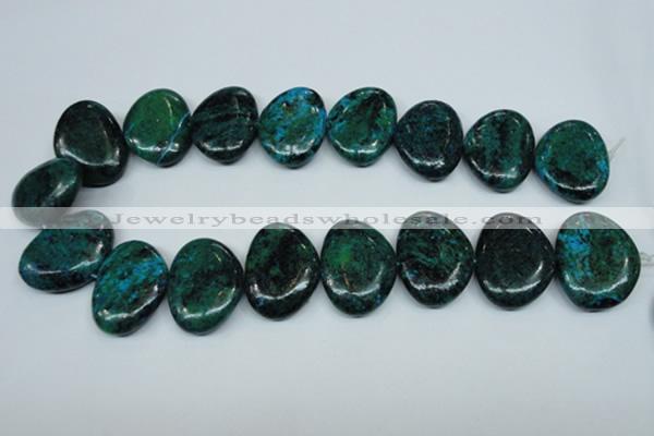 CCS482 15.5 inches 22*30mm freeform dyed chrysocolla gemstone beads