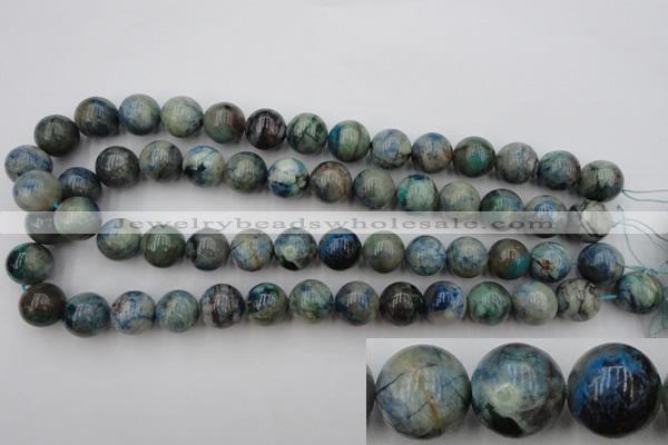 CCS505 15.5 inches 14mm round natural chrysocolla gemstone beads