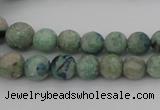 CCS518 15.5 inches 4mm - 12mm round matte natural chrysocolla beads