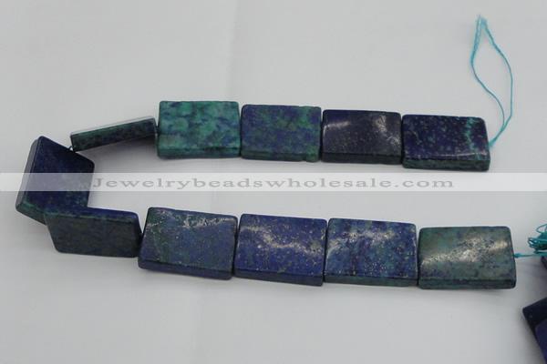 CCS528 15.5 inches 25*35mm rectangle Dyed Chrysocolla gemstone beads