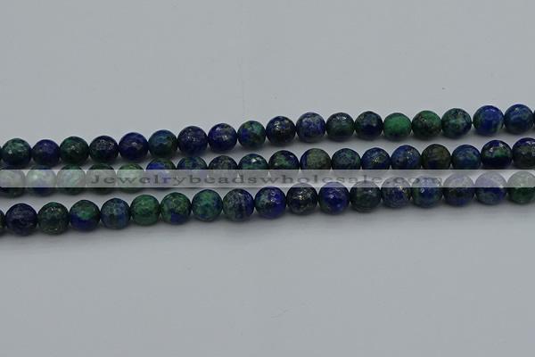 CCS533 15.5 inches 10mm faceted round dyed chrysocolla beads