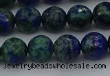 CCS534 15.5 inches 12mm faceted round dyed chrysocolla beads