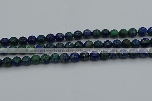 CCS534 15.5 inches 12mm faceted round dyed chrysocolla beads