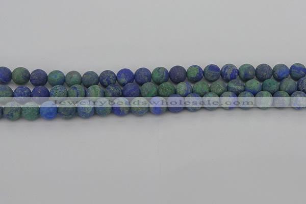 CCS542 15.5 inches 8mm round matte dyed chrysocolla beads