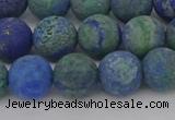 CCS543 15.5 inches 10mm round matte dyed chrysocolla beads