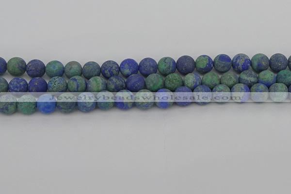 CCS543 15.5 inches 10mm round matte dyed chrysocolla beads