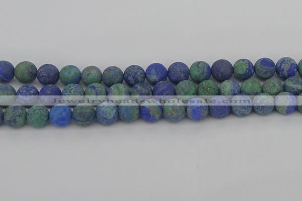 CCS544 15.5 inches 12mm round matte dyed chrysocolla beads