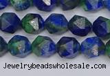 CCS546 15.5 inches 6mm faceted nuggets dyed chrysocolla beads