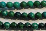 CCS602 15.5 inches 8mm faceted round dyed chrysocolla gemstone beads