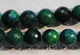 CCS604 15.5 inches 12mm faceted round dyed chrysocolla gemstone beads