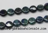 CCS62 16 inches 8mm flat round dyed chrysocolla gemstone beads