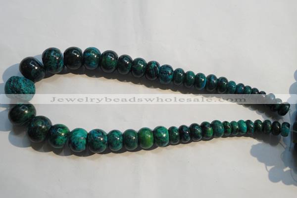 CCS621 15.5 inches 6*10mm – 15*20mm rondelle dyed chrysocolla beads