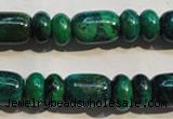 CCS645 15.5 inches 5*10mm rondelle & 10*14mm drum dyed chrysocolla beads