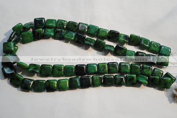 CCS658 15.5 inches 12*12mm square dyed chrysocolla gemstone beads