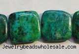 CCS673 15.5 inches 22*22mm square dyed chrysocolla gemstone beads