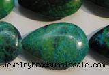 CCS695 15.5 inches 20*30mm flat teardrop dyed chrysocolla beads