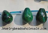 CCS714 Top-drilled 13*18mm teardrop dyed chrysocolla gemstone beads