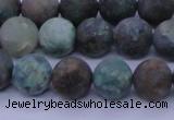 CCS763 15.5 inches 10mm round matte natural chrysocolla beads