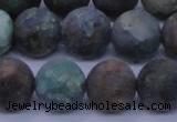 CCS765 15.5 inches 14mm round matte natural chrysocolla beads