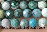 CCS881 15.5 inches 5mm faceted round natural chrysocolla beads