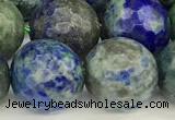 CCS922 15 inches 10mm faceted round chrysocolla beads wholesale