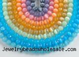 CCT01 Different color 10mm faceted round cat eye beads Wholesale