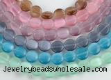 CCT04 10mm different color coin shape cats eye beads Wholesale