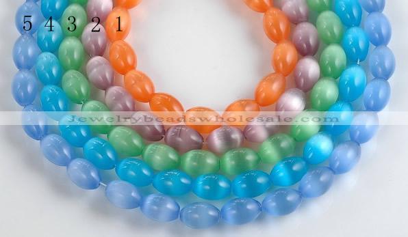 CCT06 10*14mm different color rice cats eye beads Wholesale